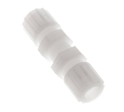 12x10mm PVDF Straight Compression Fitting Bulkhead 10 bar