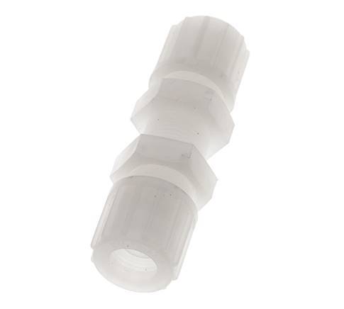 14x12mm PVDF Straight Compression Fitting Bulkhead 10 bar