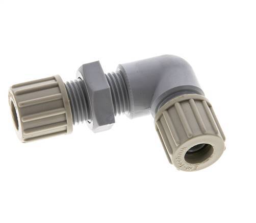 10x8mm PA Elbow Compression Fitting Bulkhead 10 bar