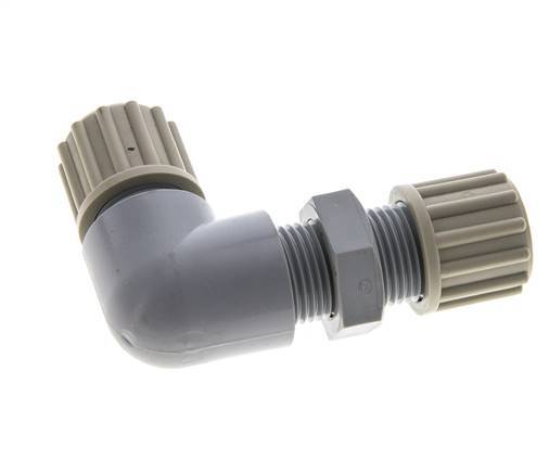 12x9mm PA Elbow Compression Fitting Bulkhead 10 bar