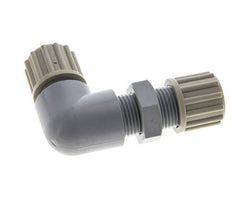 12x9mm PA Elbow Compression Fitting Bulkhead 10 bar