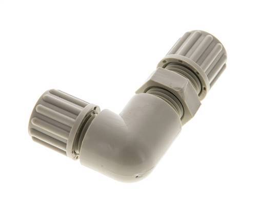 8x6mm PP Elbow Compression Fitting Bulkhead 10 bar