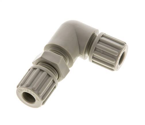 8x6mm PP Elbow Compression Fitting Bulkhead 10 bar