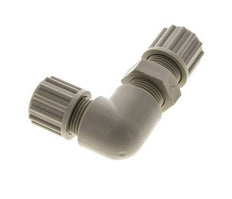 12x10mm PP Elbow Compression Fitting Bulkhead 10 bar