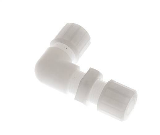 10x8mm PVDF Elbow Compression Fitting Bulkhead 10 bar