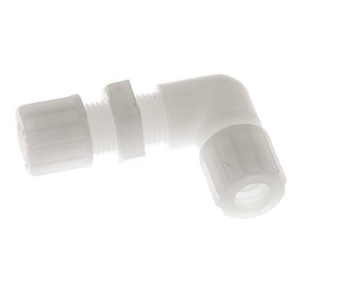 10x8mm PVDF Elbow Compression Fitting Bulkhead 10 bar