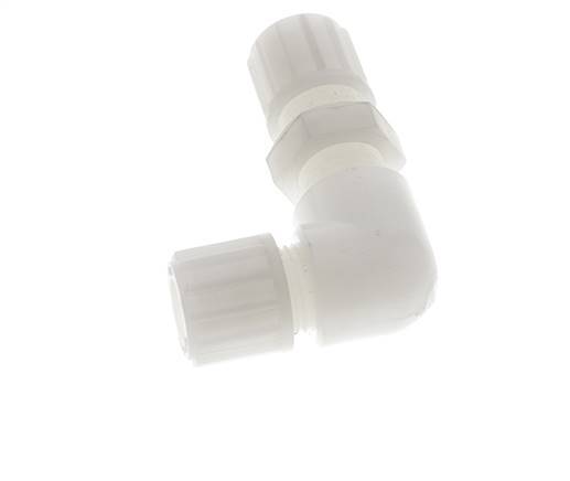 12x10mm PVDF Elbow Compression Fitting Bulkhead 10 bar