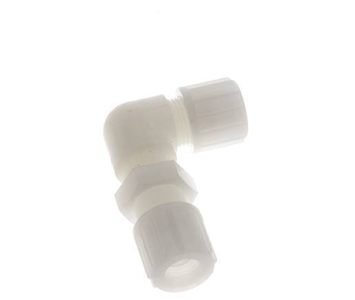 14x12mm PVDF Elbow Compression Fitting Bulkhead 10 bar