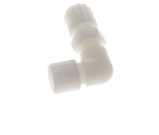 14x12mm PVDF Elbow Compression Fitting Bulkhead 10 bar