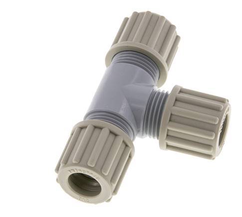 12x10mm PA T-Shape Tee Compression Fitting 10 bar