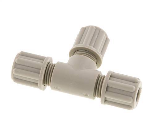 6x4mm PP T-Shape Tee Compression Fitting 10 bar