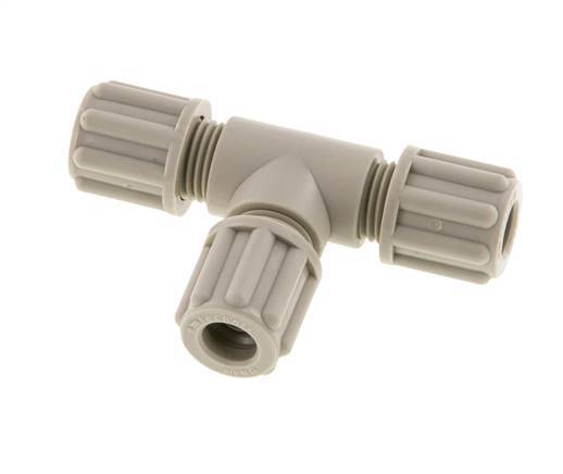 6x4mm PP T-Shape Tee Compression Fitting 10 bar