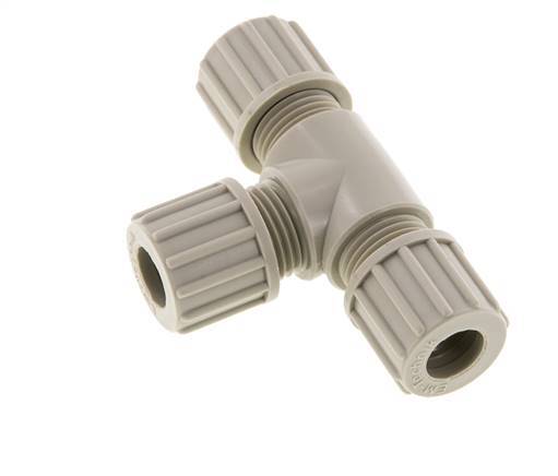 Comp Fitting T 10x8mm PP T-Shape Tee Compression Fitting 10 bar | Tameson.co.uk