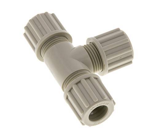 12x9mm PP T-Shape Tee Compression Fitting 10 bar