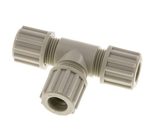 12x9mm PP T-Shape Tee Compression Fitting 10 bar