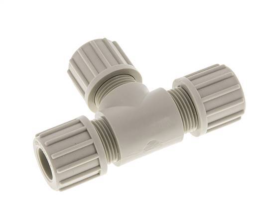 14x12mm PP T-Shape Tee Compression Fitting 10 bar