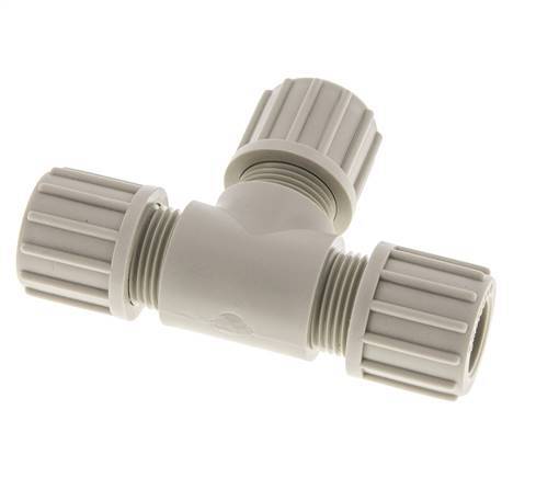 14x12mm PP T-Shape Tee Compression Fitting 10 bar