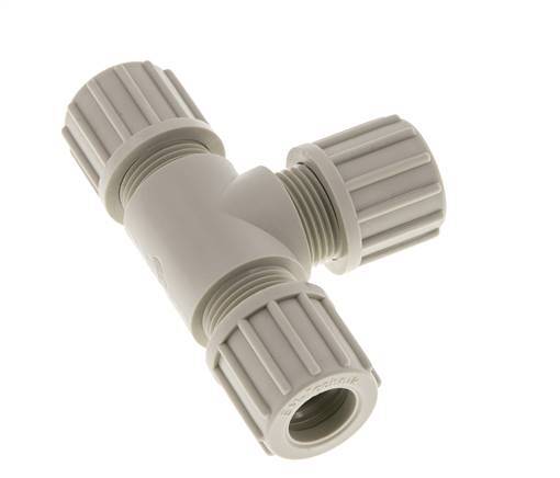14x12mm PP T-Shape Tee Compression Fitting 10 bar