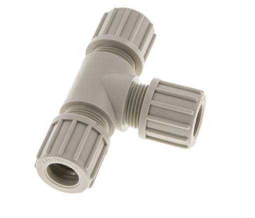 14x12mm PP T-Shape Tee Compression Fitting 10 bar