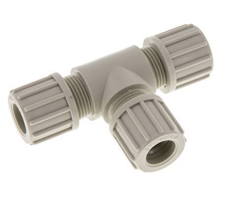 14x12mm PP T-Shape Tee Compression Fitting 10 bar