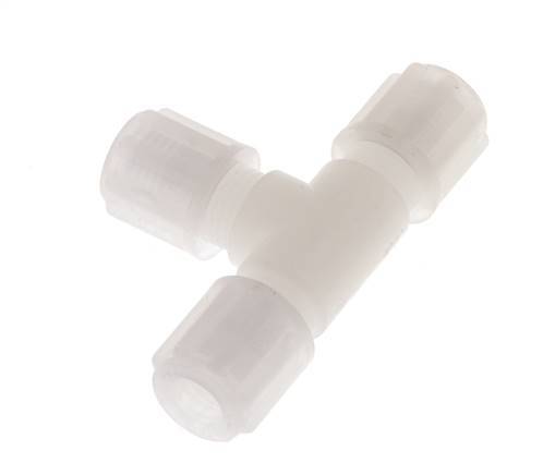8x6mm PVDF T-Shape Tee Compression Fitting 10 bar