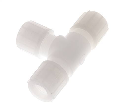 14x12mm PVDF T-Shape Tee Compression Fitting 10 bar