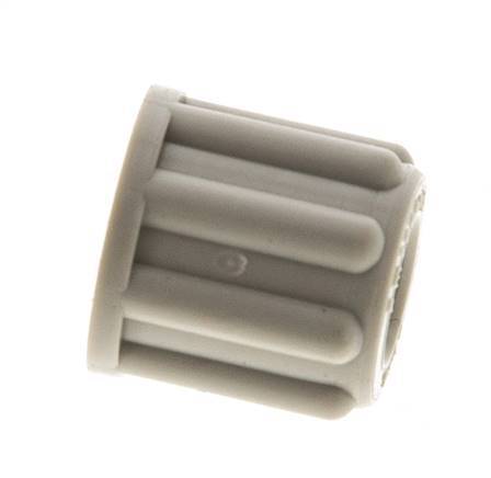 6x4mm (M10x1) PP Union Nut Knurled [20 Pieces]