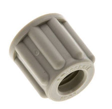 6x4mm (M10x1) PP Union Nut Knurled [20 Pieces]