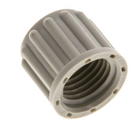 8x6mm (M14x1.5) PP Union Nut Knurled [10 Pieces]