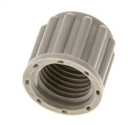 8x6mm (M14x1.5) PP Union Nut Knurled [10 Pieces]