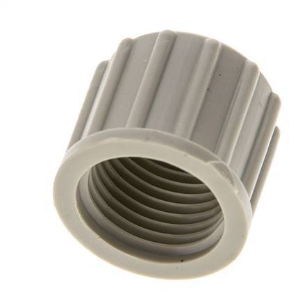 10x8mm (M16x1.5) PP Union Nut Knurled [10 Pieces]