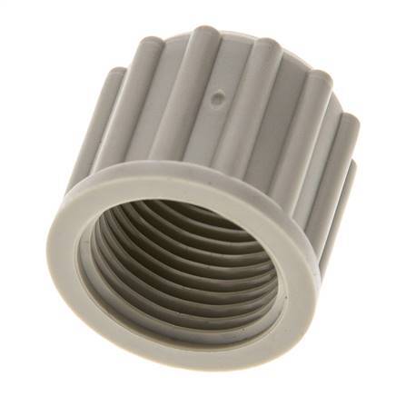 12x10mm (M18x1.5) PP Union Nut Knurled [5 Pieces]