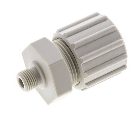 15x9mm & G1/8'' PP Straight Compression Fitting with Male Threads 10 bar PVC and PA