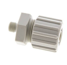 15x9mm & G1/8'' PP Straight Compression Fitting with Male Threads 10 bar PVC and PA