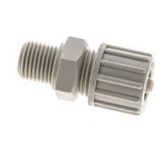 10x4mm & G1/4'' PP Straight Compression Fitting with Male Threads 10 bar PVC and PA