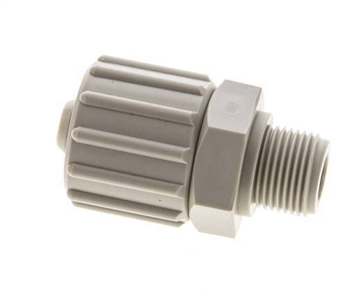 15x9mm & G3/8'' PP Straight Compression Fitting with Male Threads 10 bar PVC and PA