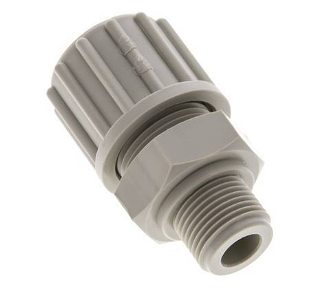 16x10mm & G3/8'' PP Straight Compression Fitting with Male Threads 10 bar PVC and PA