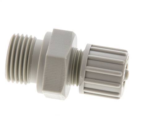 10x4mm & G1/2'' PP Straight Compression Fitting with Male Threads 10 bar PVC and PA