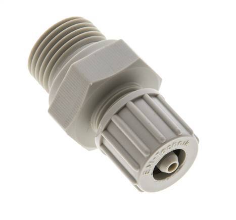 10x4mm & G1/2'' PP Straight Compression Fitting with Male Threads 10 bar PVC and PA