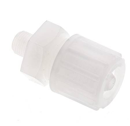 10x4mm & G3/8'' PVDF Straight Compression Fitting with Male Threads 10 bar PVC and PA
