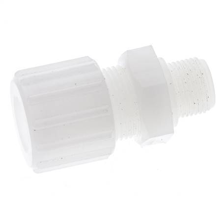 15x9mm & G3/8'' PVDF Straight Compression Fitting with Male Threads 10 bar PVC and PA