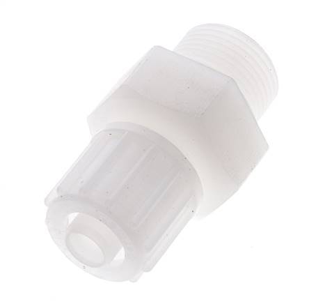 16x10mm & G3/4'' PVDF Straight Compression Fitting with Male Threads 10 bar PVC and PA