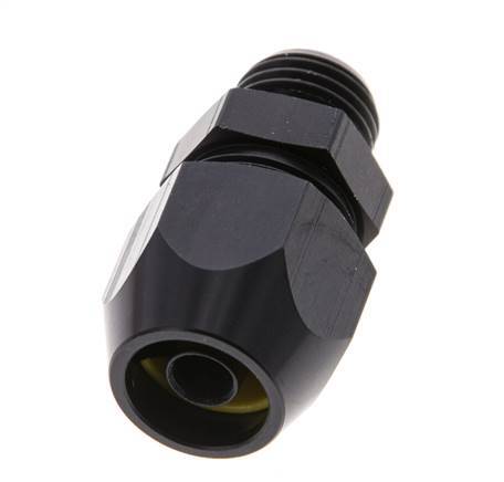 12x6mm & G1/4'' Aluminum Straight Compression Fitting with Male Threads 10 bar PVC and PA [2 Pieces]