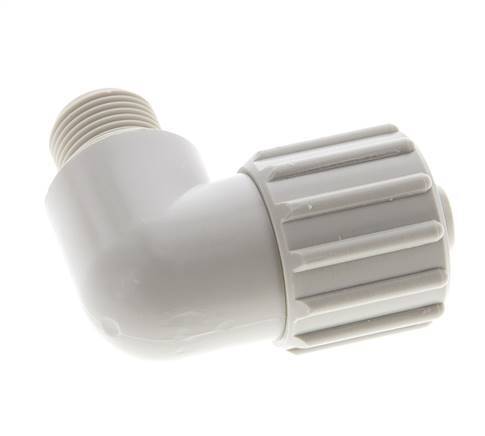 15x9mm & G3/8'' PP Elbow Compression Fitting with Male Threads 10 bar PVC and PA