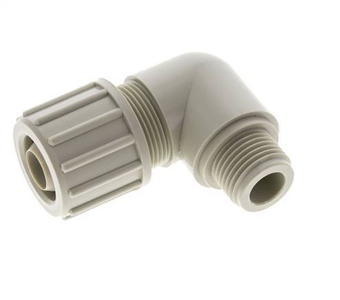 20x13mm & G1/2'' PP Elbow Compression Fitting with Male Threads 10 bar PVC and PA