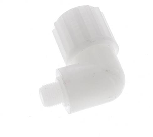 12x6mm & G1/8'' PVDF Elbow Compression Fitting with Male Threads 10 bar PVC and PA