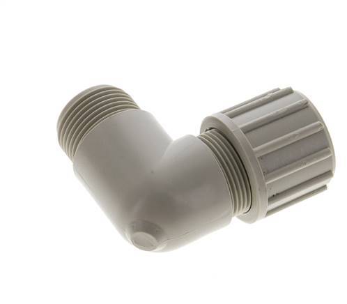 15x9mm & G1/8'' PVDF Elbow Compression Fitting with Male Threads 10 bar PVC and PA