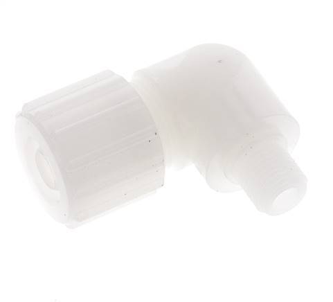 15x9mm & G1/4'' PVDF Elbow Compression Fitting with Male Threads 10 bar PVC and PA