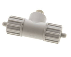 10x4mm & G1/8'' PP T-Shape Tee Compression Fitting with Male Threads 10 bar PVC and PA