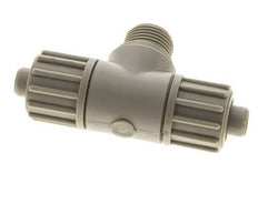 16x10mm & G1/2'' PP T-Shape Tee Compression Fitting with Male Threads 10 bar PVC and PA